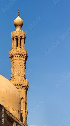 Minaret of Aqsunqur Mosque in Cairo, Egypt photo