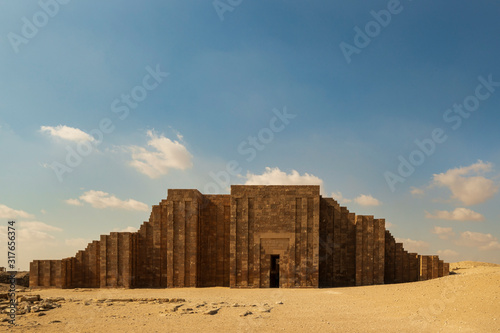 Entrance to the step pyramid of Saqqara in Egypt