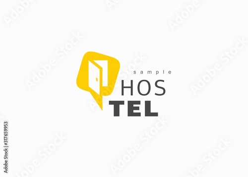 Hostel Logo vector template emblem