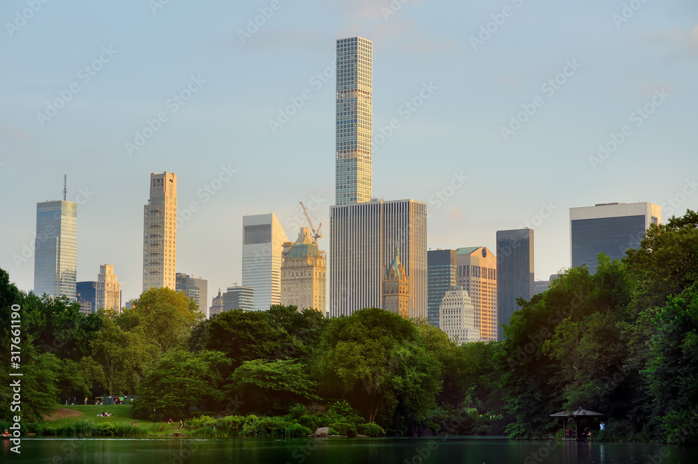 Idyllic sunset view of Central Park, New York, USA Idyllic sunset view of Central Park, New York, USA