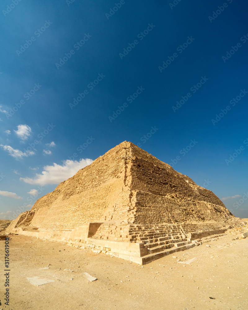 The step pyramid is the oldest pyramid, close to Memphis in Egypt The step pyramid is the oldest pyramid, close to Memphis in Egypt