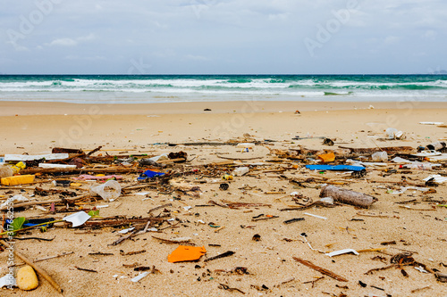 Fototapeta Naklejka Na Ścianę i Meble -  Ocean pollution, plastic problem, oceans