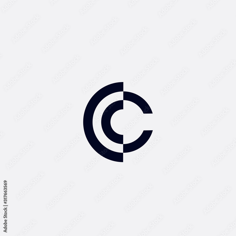 CC Abstract letter logo vector design CC Abstract letter logo vector design