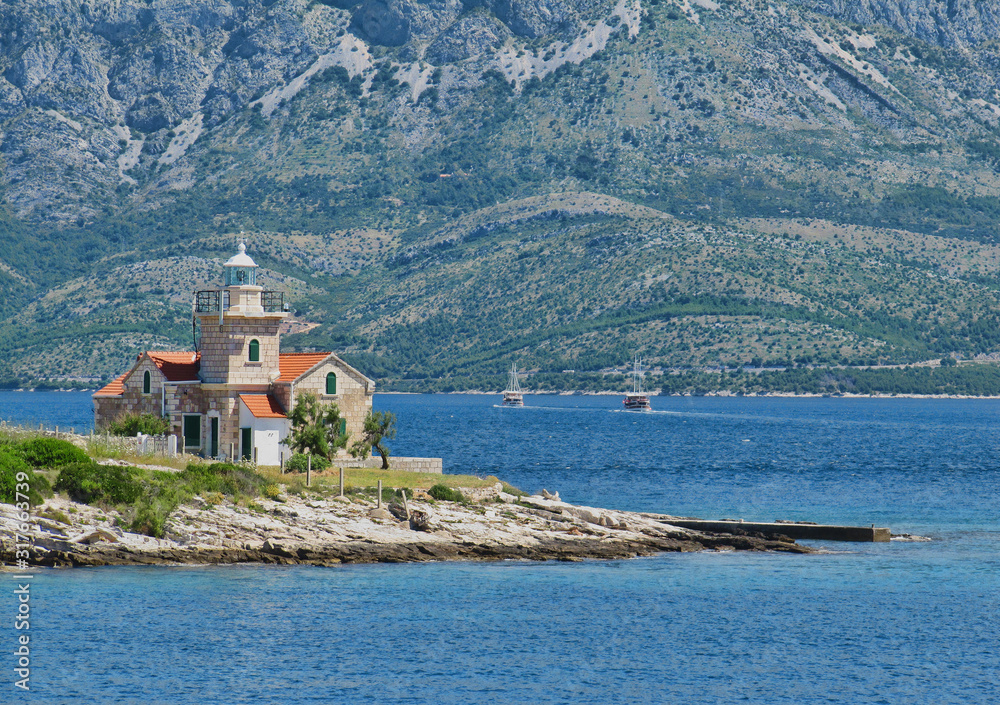 Lighthouse at the Eastern Headland of the Island of Hvar, Croatia