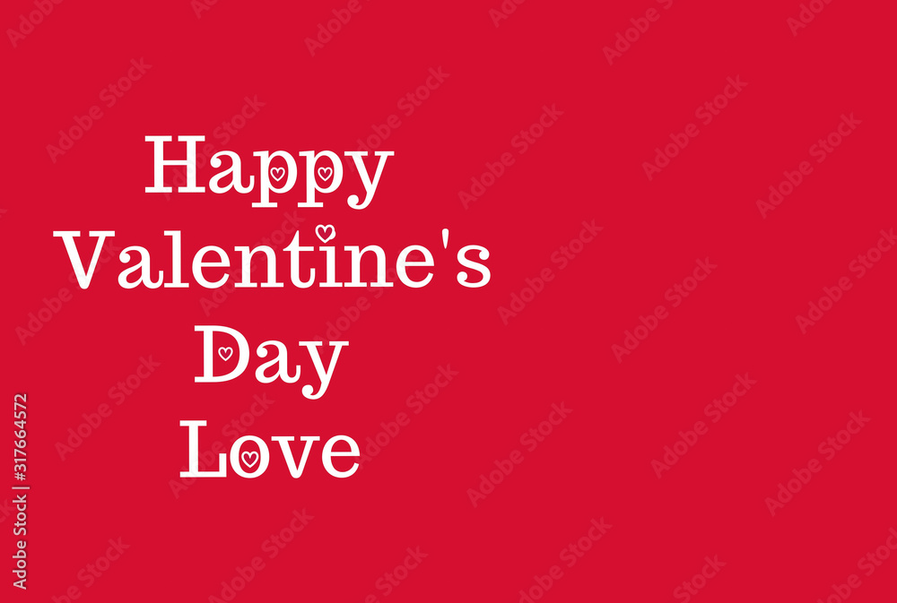 Happy Valentine's day love wishes greeting card on abstract background with colourful hearts, graphic design illustration wallpaper