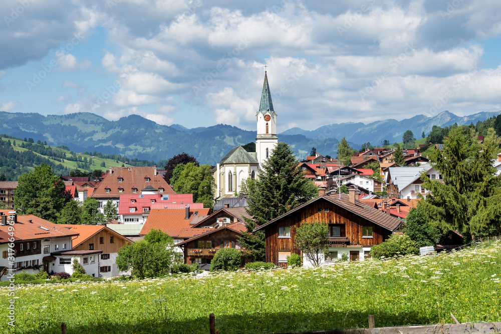 View of Bad Hindelang in Bavaria, Germany