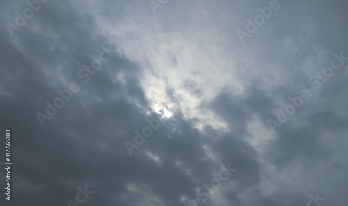 dramatic sky with clouds