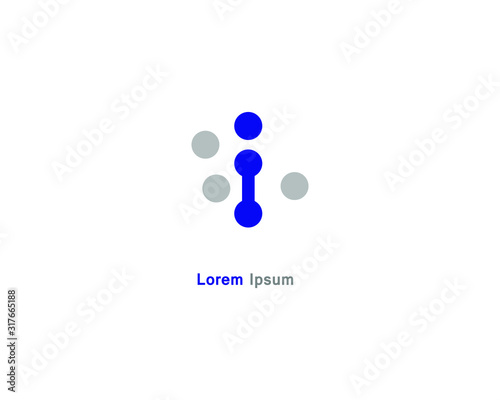 logo technology letter I. a combination of technology icons and the letter I into a unique and simple logo. white background. for company brand and graphic design. modern template.