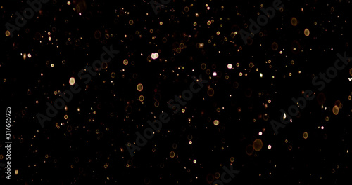 Particle stars on black background