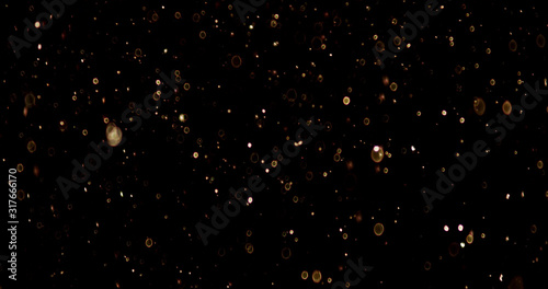 Particle stars on black background