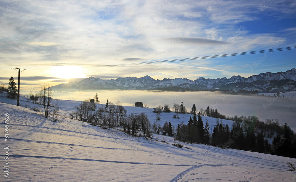 Beautiful winter scenery in Bukowina Tatrzanska Beautiful winter scenery in Bukowina Tatrzanska