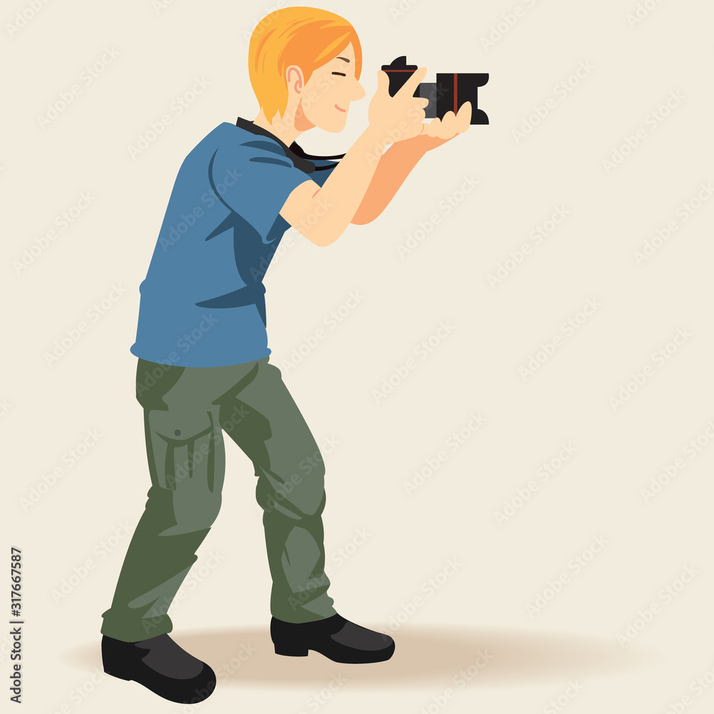 Vector of couple standing together and holding a smartphone. Flat modern illustration of device and texting to friends. Vector of couple standing together and holding a smartphone. Flat modern illustration of device and texting to friends.