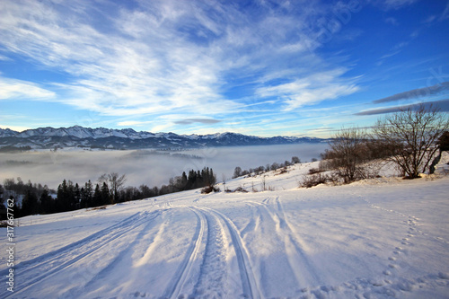 Beautiful winter scenery in Bukowina Tatrzanska © zbg2