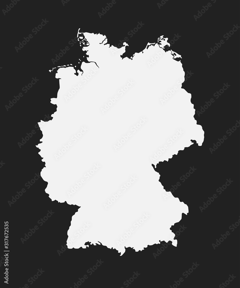 Germany map, Europe country map vector template Germany map, Europe country map vector template