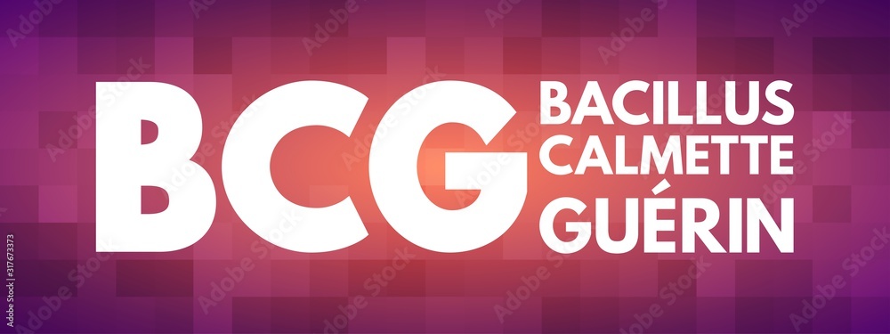 BCG - Bacillus Calmette-Guerin acronym, concept background