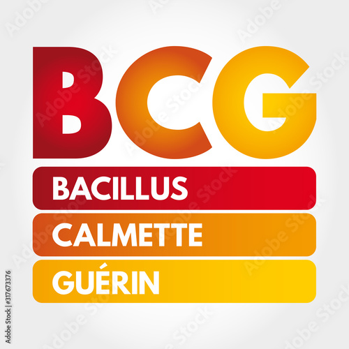 BCG - Bacillus Calmette-Guerin acronym, concept background