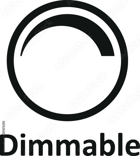 dimmable icon, icon for LED light, vector illustration.