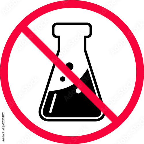 Fotografie no artificial flavours icon - vector illustration.