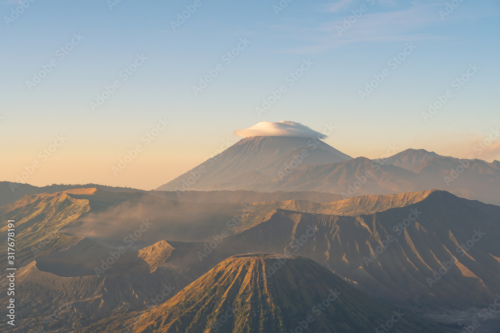 View of Mount Bromo in Indonesia, active volcano in the world