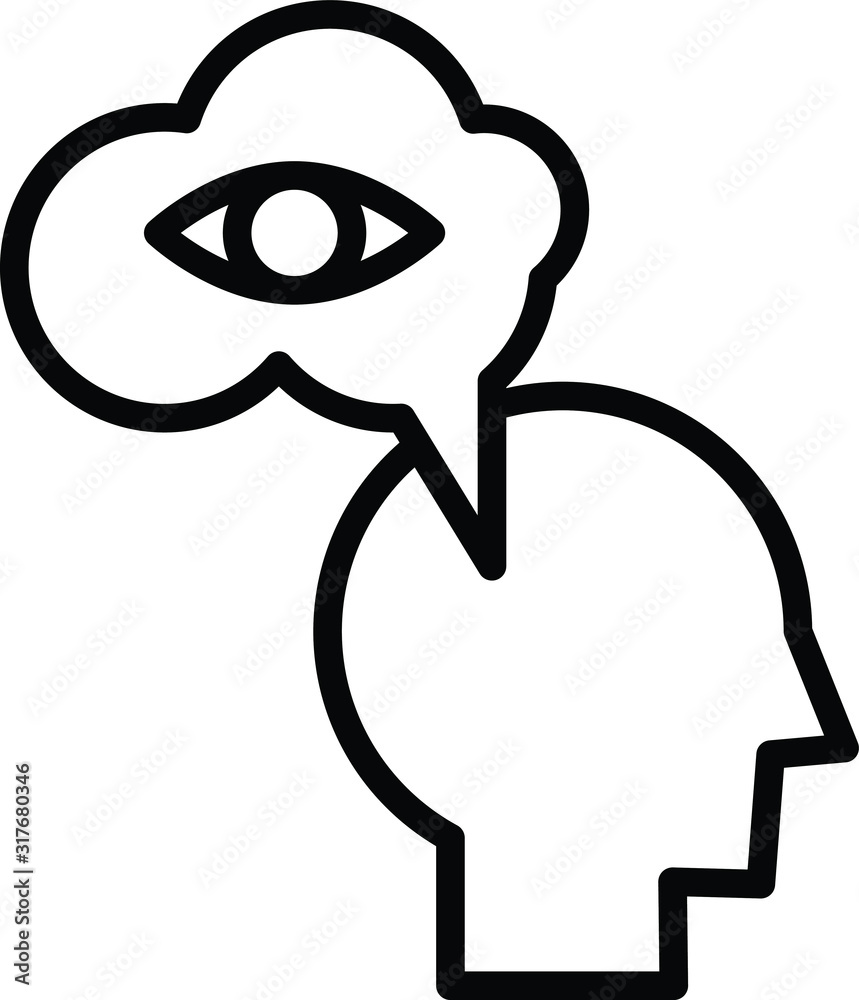 Obraz premium Intuition icon, vector illustration