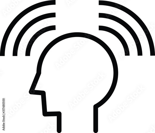 Intuition icon, vector illustration