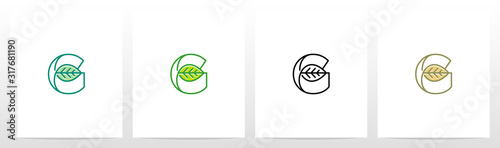 Leaf On Letter Logo Design G