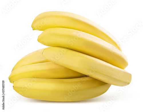 Banana isolated on white background. Clipping path