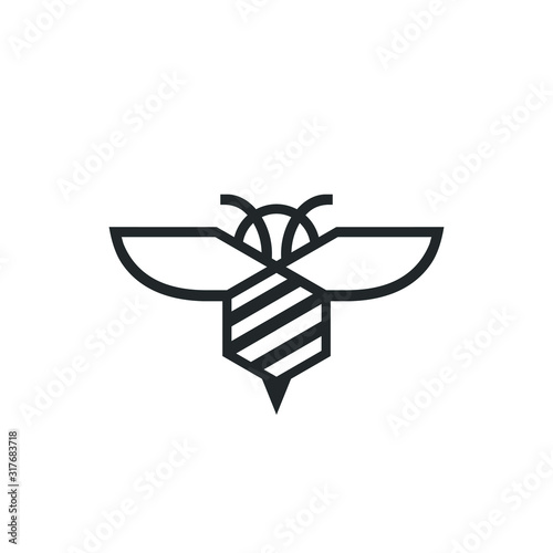 Bee logo honey nature animal apiary wing sweet pollen beekeeping fly nature hive beehive organic bio sting healthy bumblebee apiculture nectar eco farm