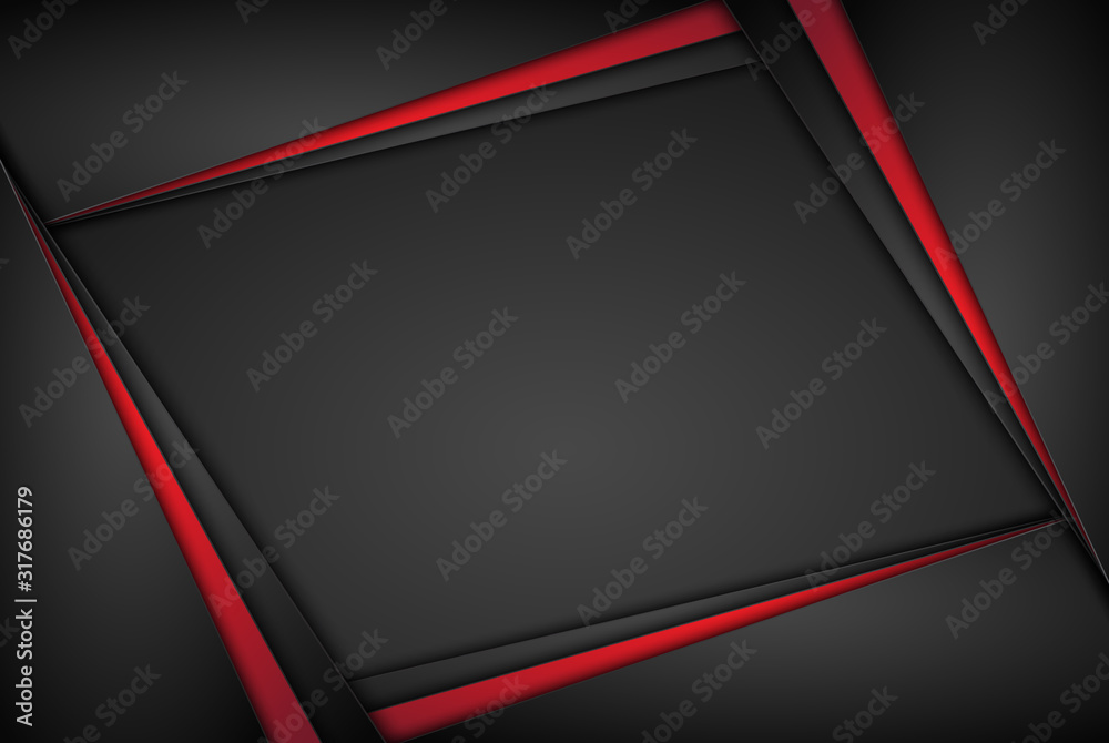 High contrast dark grey and red stripes with shadows on gradient background. Abstract grunge tech graphic banner design. Vector Illustration EPS10 High contrast dark grey and red stripes with shadows on gradient background. Abstract grunge tech graphic banner design. Vector Illustration EPS10
