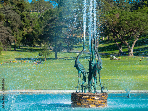 Springbrunnen im Forest Lwan Memorial Park, Los Angeles photo