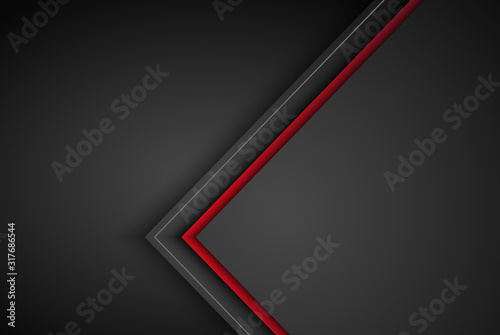Arrow lines  technology digital template with shadows on gradient background overlap dimension modern line bar design for text and message website design. Vector Illustration EPS10