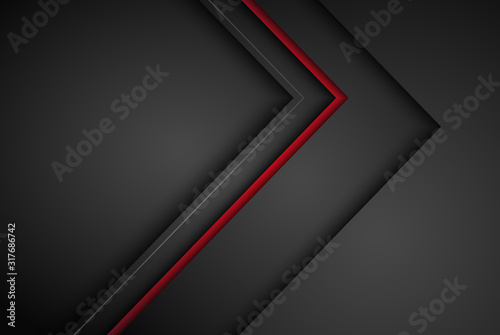 Arrow lines, technology digital template with shadows on gradient background overlap dimension modern line bar design for text and message website design. Vector Illustration EPS10