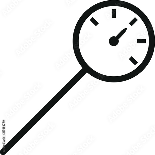  kitchen thermometer icon - vector illustration 