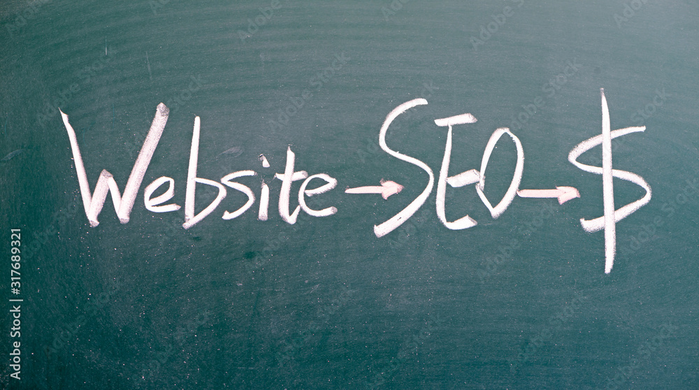 Fototapeta premium seo concept written on blackboard