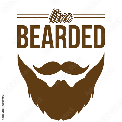 Live Bearded Poster design - VECTOR