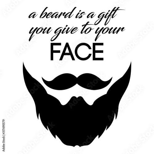 Beard is a gift for face design - VECTOR