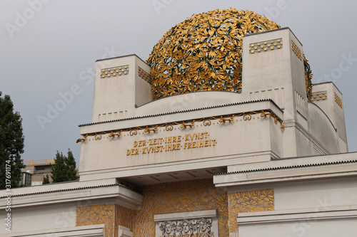 art nouveau building (secession palace) in vienna (austria)