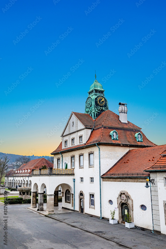 Fototapeta premium famous building of the sprudelhof in Bad Nauheim