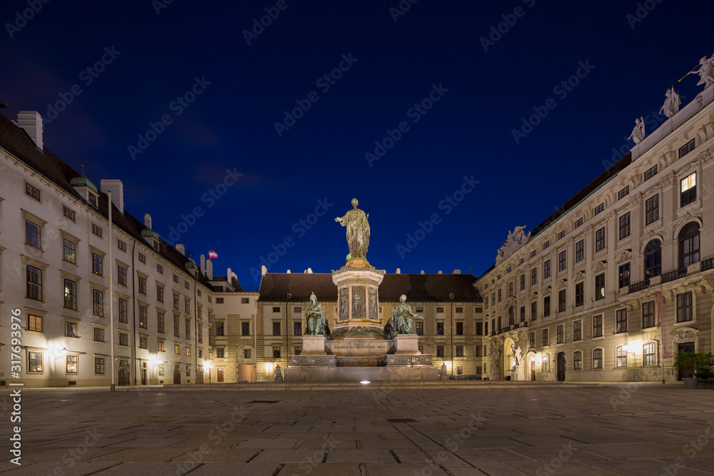 Kaiser Franz II Monument at the Hofburg Palace in Vienna, Austria