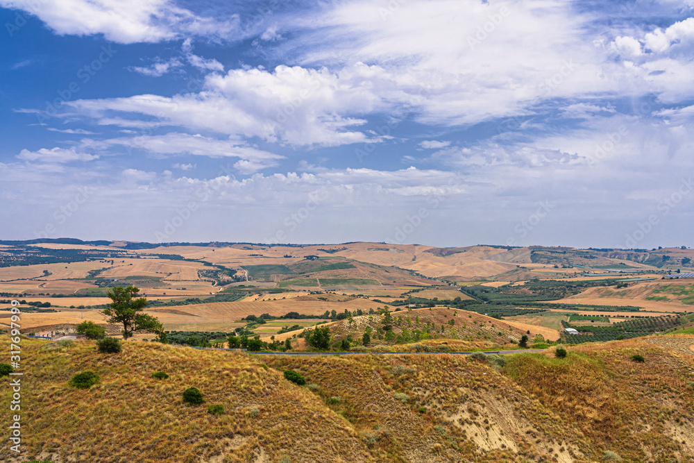 Rural landscape in Basilicata at summer