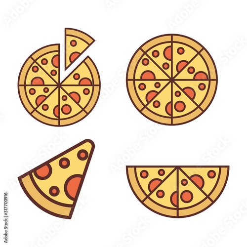 simple pizza icon design for your web site design, logo, app, UI, vector illustration
