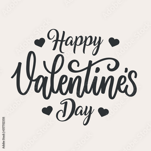 Valentines day background with heart pattern and typography of happy valentines day text . Vector illustration. Wallpaper, flyers, invitation, posters, brochure, banners