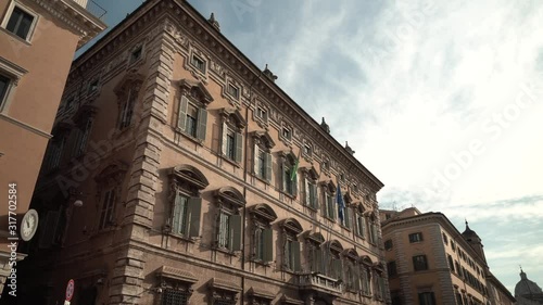 Roma, Italia. Palazzo Madama, sede del Senato della repubblica italiana. Facciata photo