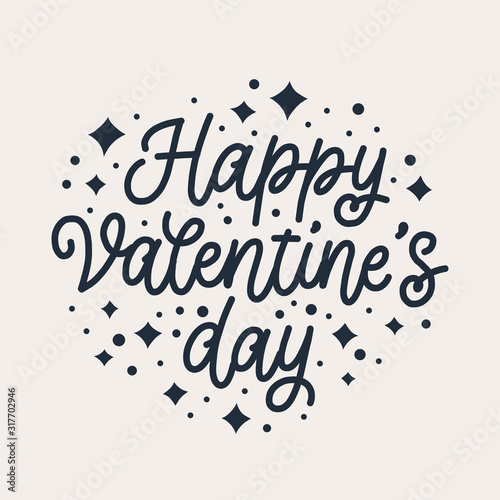Valentines day background with heart pattern and typography of happy valentines day text . Vector illustration. Wallpaper, flyers, invitation, posters, brochure, banners