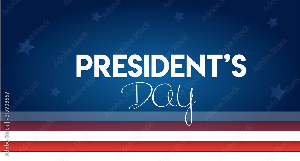 Happy President's Day USA poster with president's hat for americans holiday celebration. Vector illustration. Happy President's Day USA poster with president's hat for americans holiday celebration. Vector illustration.