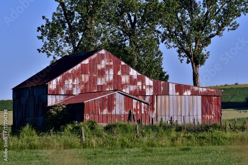 old red barn