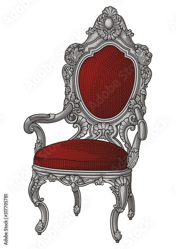 Vintage Chair for Luxury Party vector #1015