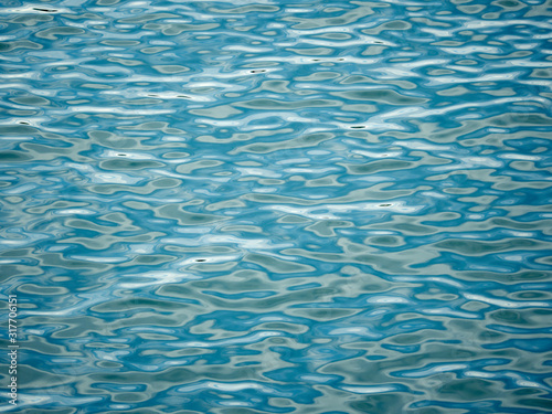 Blue water surface with ripple  natural background photo.