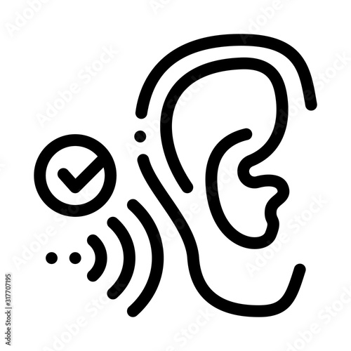 Good Hearing Perception Icon Vector. Outline Good Hearing Perception Sign. Isolated Contour Symbol Illustration