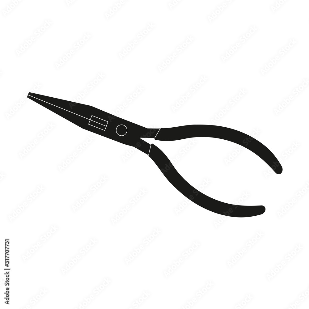 Pliers isolated vector on a white background Pliers isolated vector on a white background